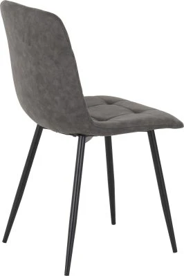 Fenton Dining Chair – Dark Grey Suede Fabric with Ergonomic Back (X2 PER BOX) - Image 5