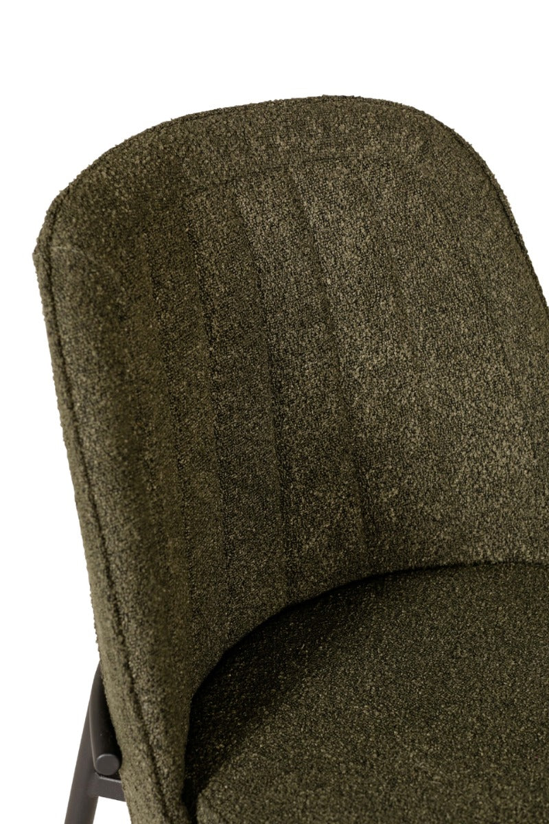 Field Dining Chair – Boucle Fabric with Black Metal Legs - Image 4