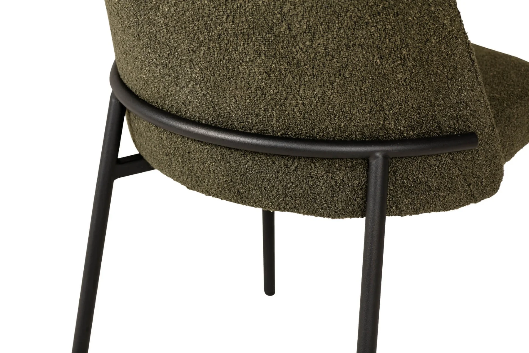 Field Dining Chair – Boucle Fabric with Black Metal Legs - Image 6