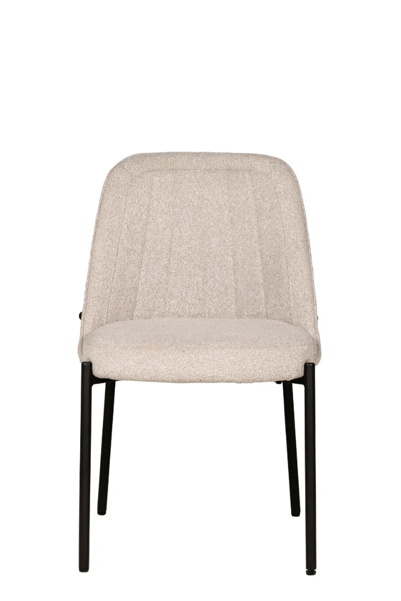 Field Dining Chair – Boucle Fabric with Black Metal Legs - Image 8