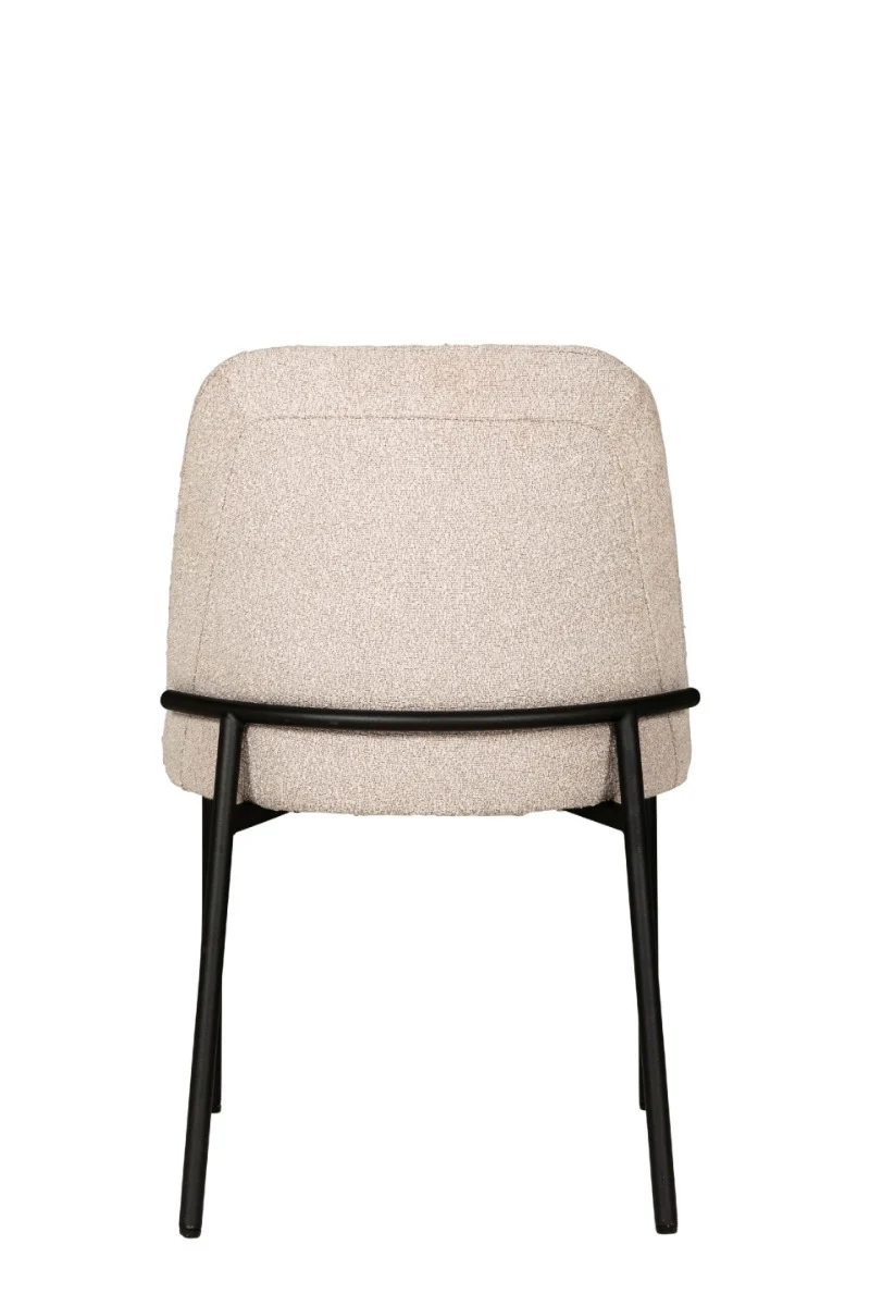 Field Dining Chair – Boucle Fabric with Black Metal Legs - Image 9