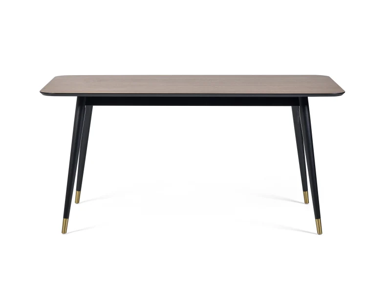 Findlay Rectangular Dining Table & Luxe Chair Set – Walnut Top with 4 Velvet Chairs - Image 8