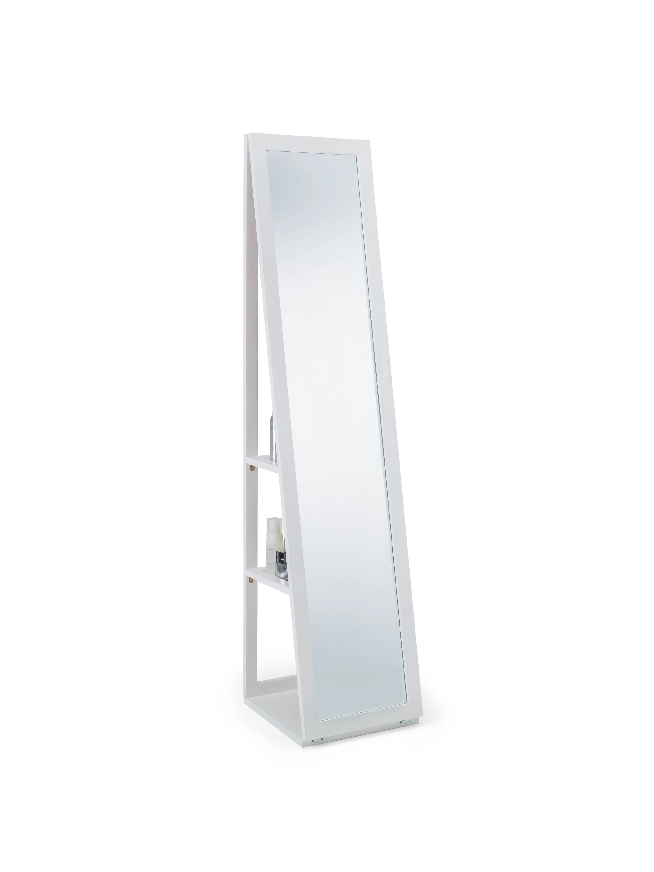 Fresco White Storage Mirror – Longline Design with Hidden Storage - Image 2