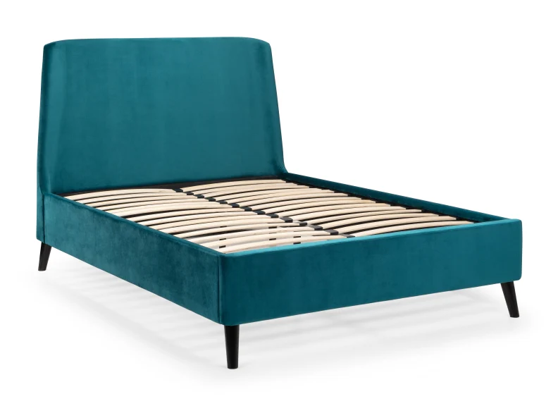 Frida Velvet Beds – Curved Headboard 4ft6 Bed in Grey Velvet - Image 2