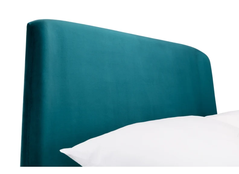 Frida Velvet Beds – Curved Headboard 4ft6 Bed in Grey Velvet - Image 4