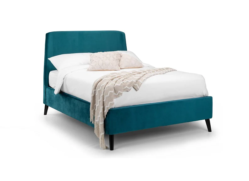 Frida Velvet Beds – Curved Headboard 4ft6 Bed in Grey Velvet - Image 8