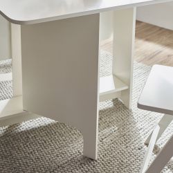 Gatan Small Gateleg Table with 2 Chairs - White - Image 4