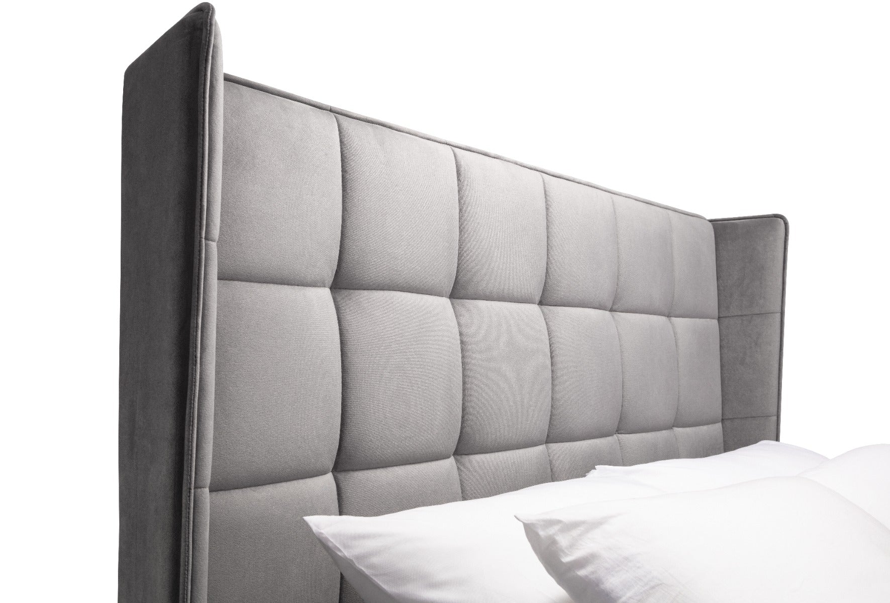 Gatsby Storage Ottoman Bed Double 135cm - Light Grey - Image 6