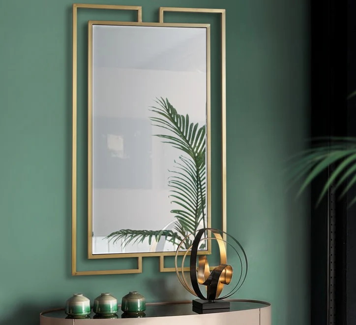 GD007 Rectangular Mirror – 100x60cm with Elegant Gold Framing