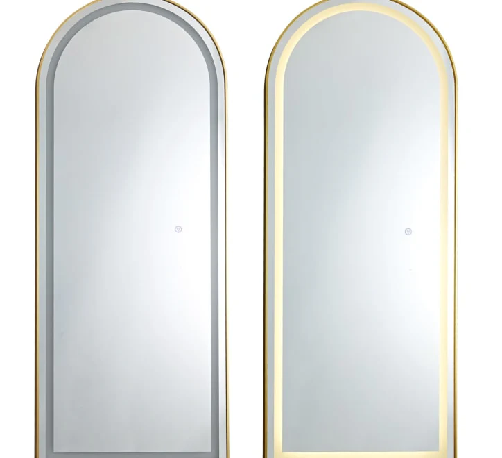 GD017 LED Mirror – Arched Design 150x60 cm with Colour-Changing Touch Switch - Image 2