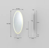 GD018 Oval Mirror – 150x60cm with LED & Bluetooth Speaker - Image 3