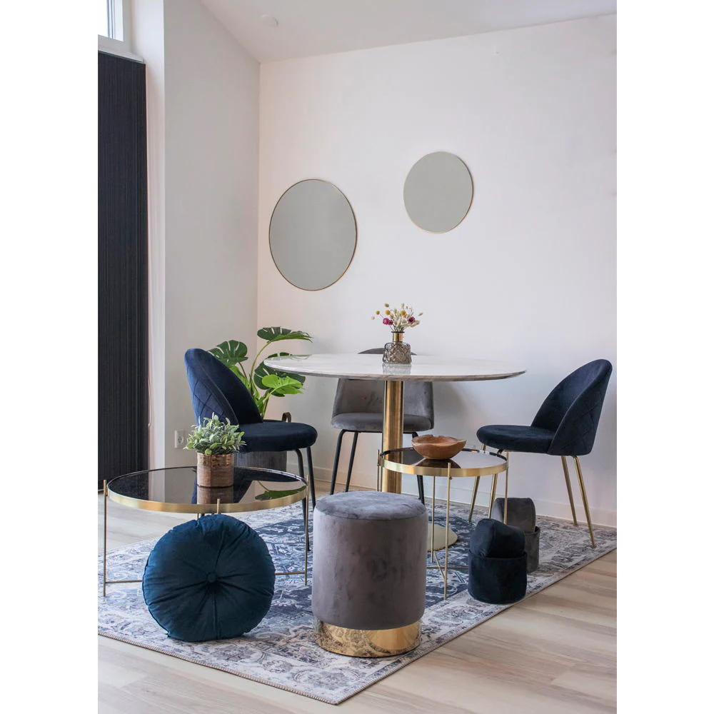 Geneve Dining Chair Option 2 – Blue Velvet Finish