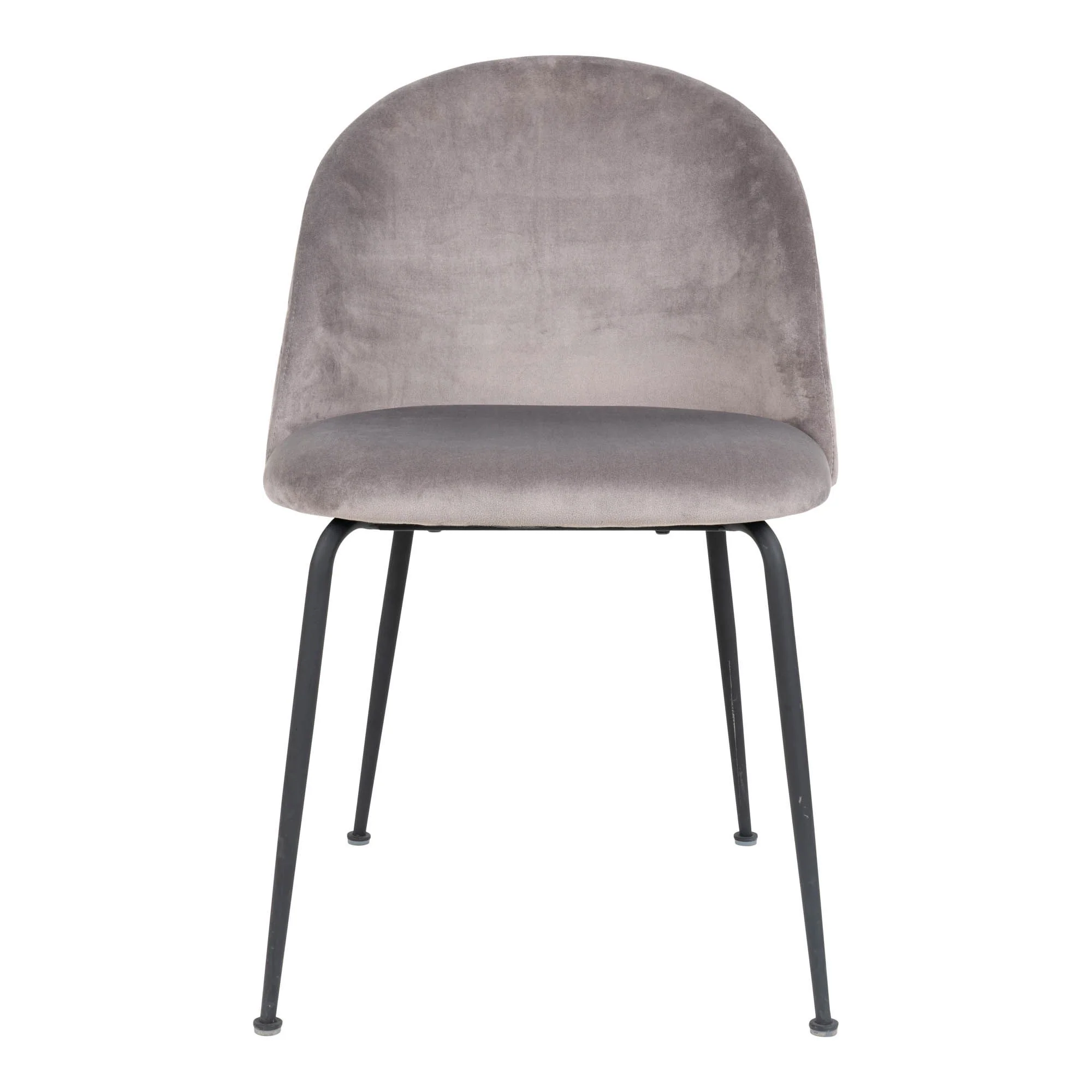 Geneve Dining Chair Option 5 – Grey Velvet with Steel Frame - Image 2