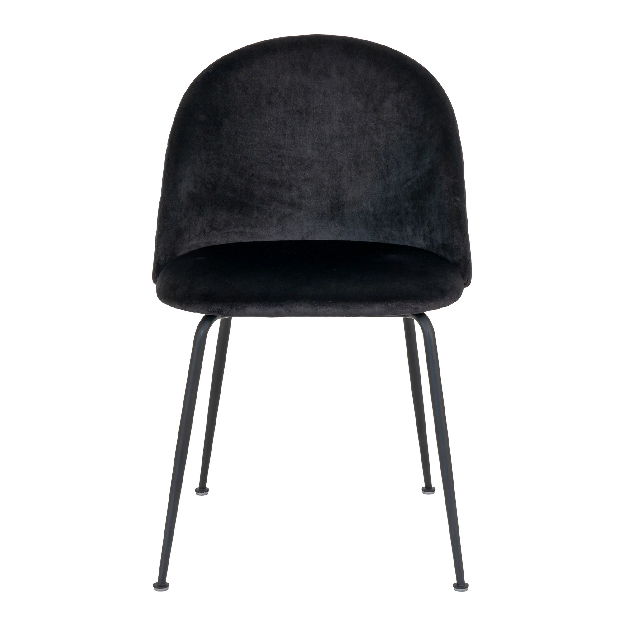 Geneve Dining Chair Option 6 – Black Velvet with Steel Frame