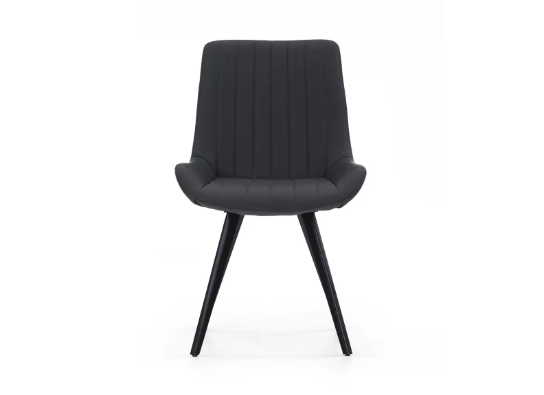 Set Of Two George Dining Chairs – Dark Blue Faux Leather 520mm - Image 10