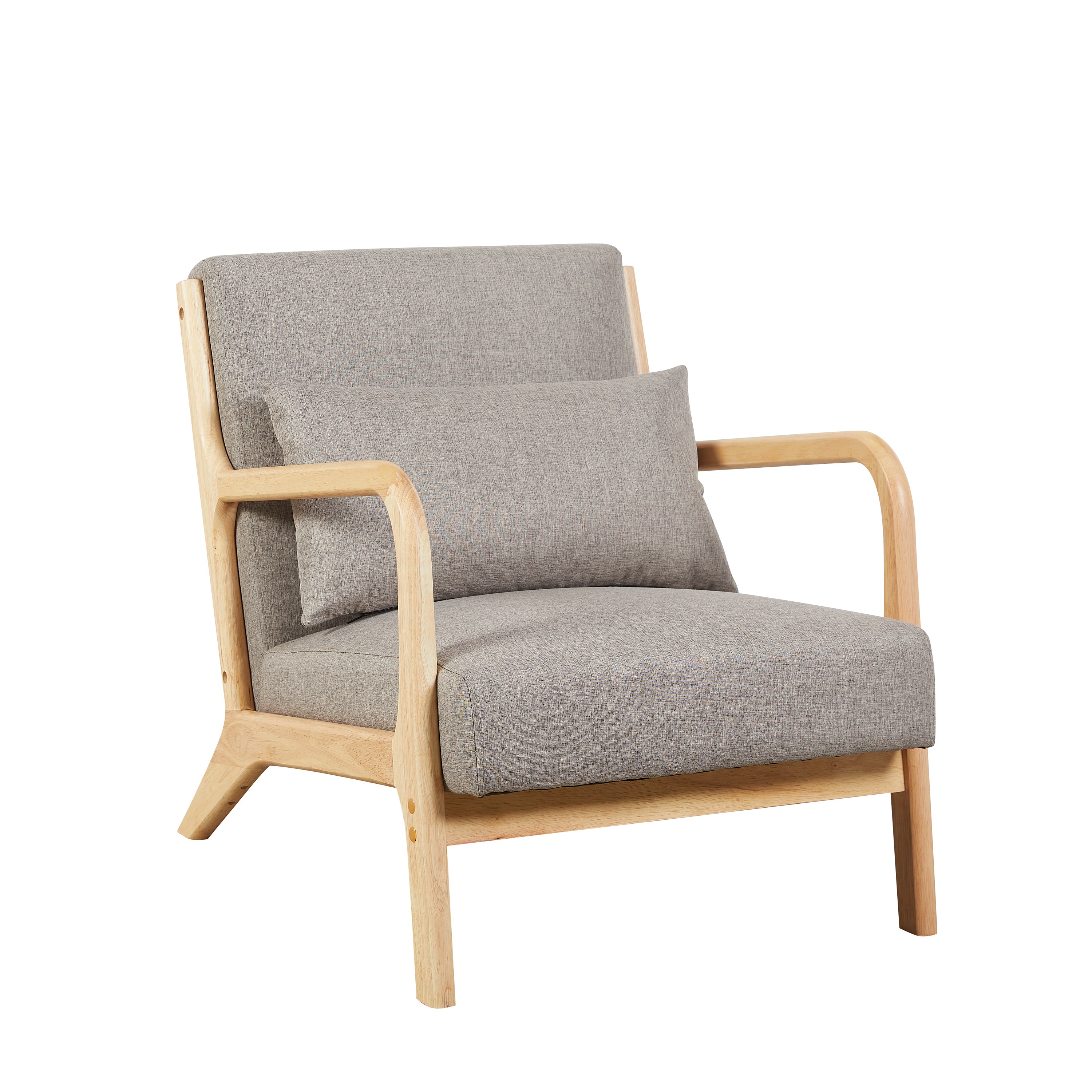 Hadley Chair – Stone Linen Armchair - Image 3