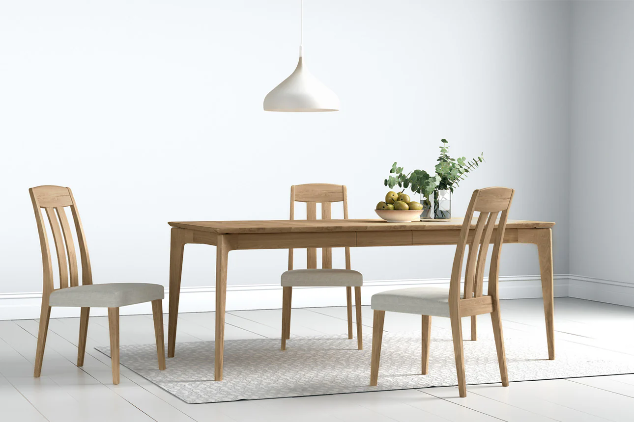 Hadley Dining Table 200cm – Extending Oak Natural Finish - Image 3