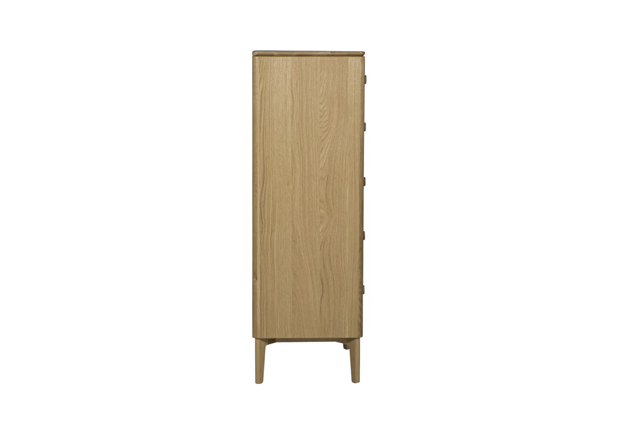Hadley Tall Chest 5 Drawer - Oak Natural - Image 5