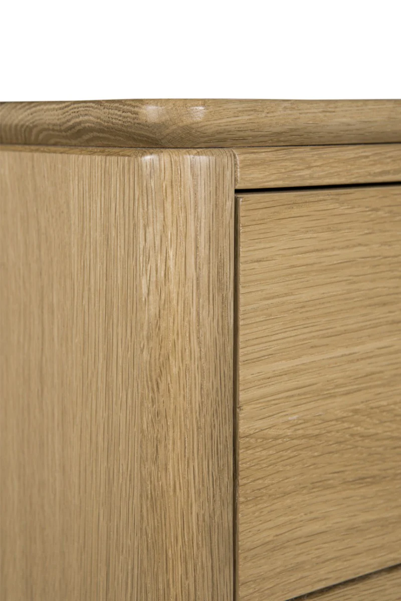 Hadley Tall Chest 5 Drawer - Oak Natural - Image 8