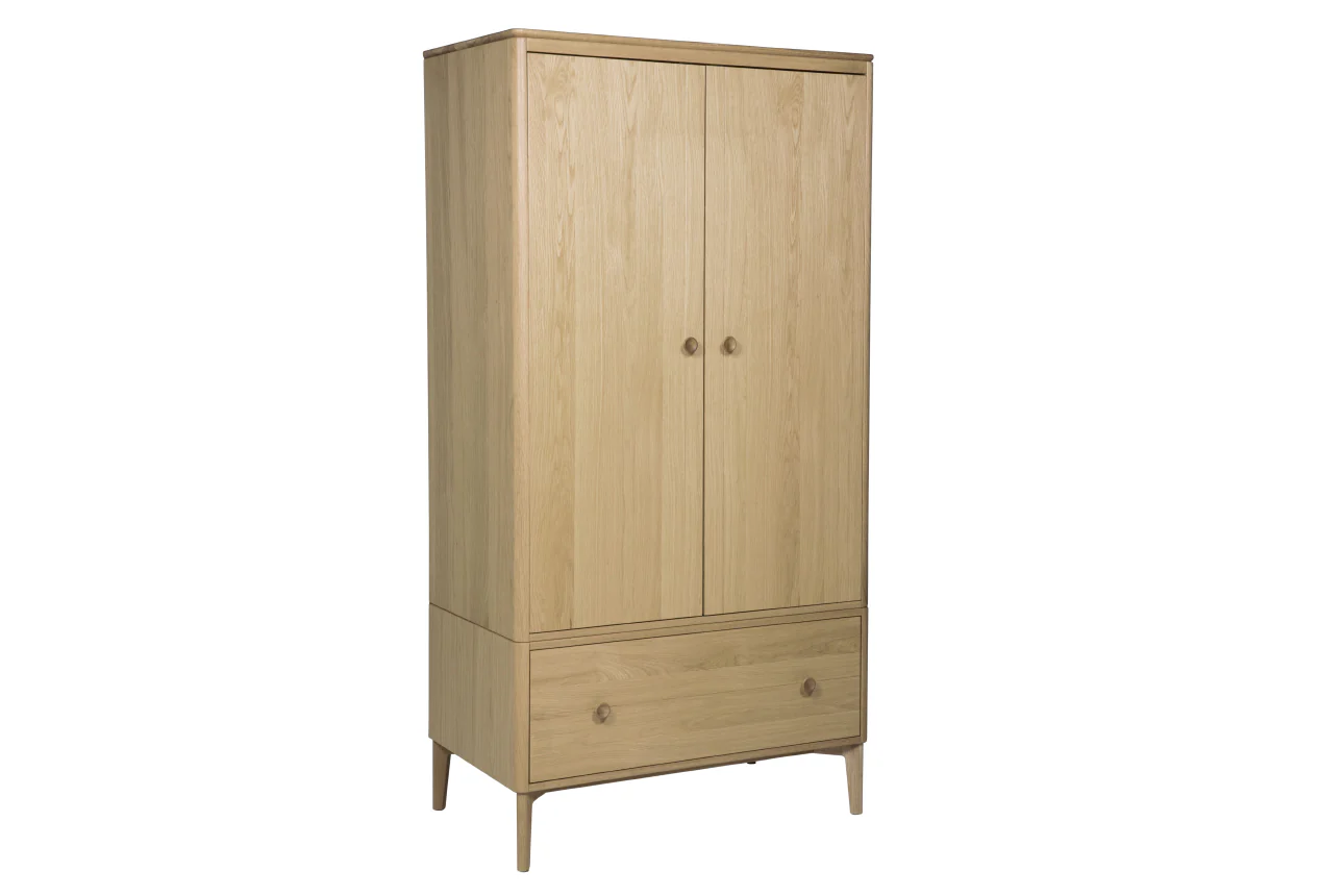 Hadley 2-Door Wardrobe – Natural Oak Finish
