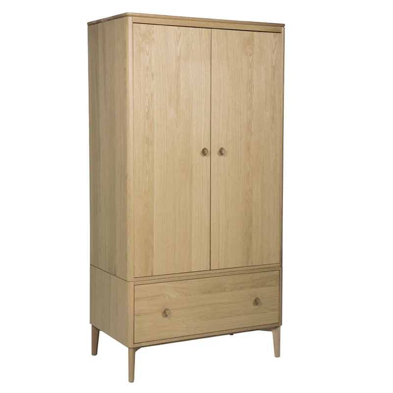 Hadley 2-Door Wardrobe – Natural Oak Finish - Image 2