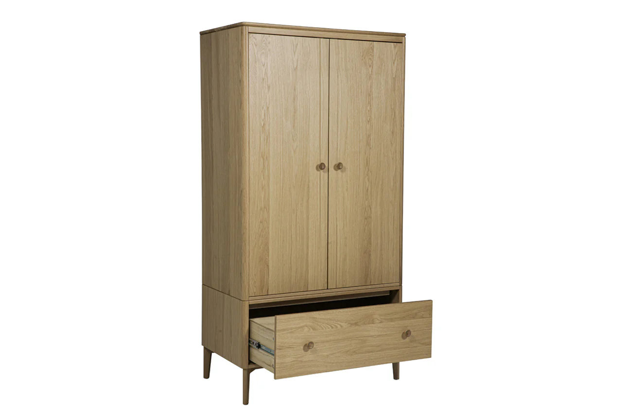 Hadley 2-Door Wardrobe – Natural Oak Finish - Image 5