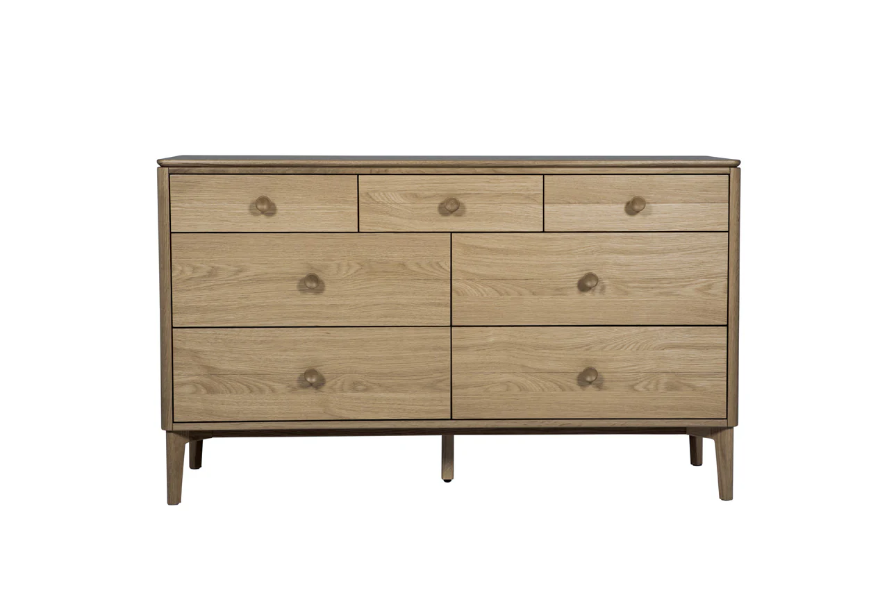 Hadley Wide Chest 7 Drawer - Oak Natural - Image 2