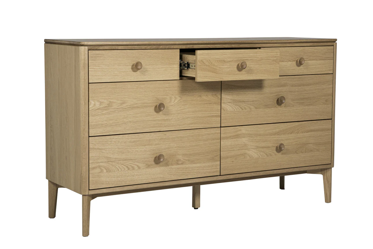 Hadley Wide Chest 7 Drawer - Oak Natural - Image 5