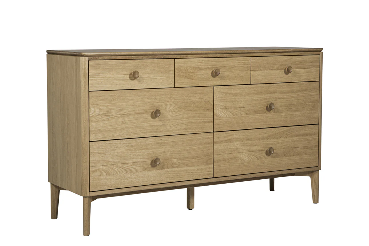 Hadley Wide Chest 7 Drawer - Oak Natural - Image 6
