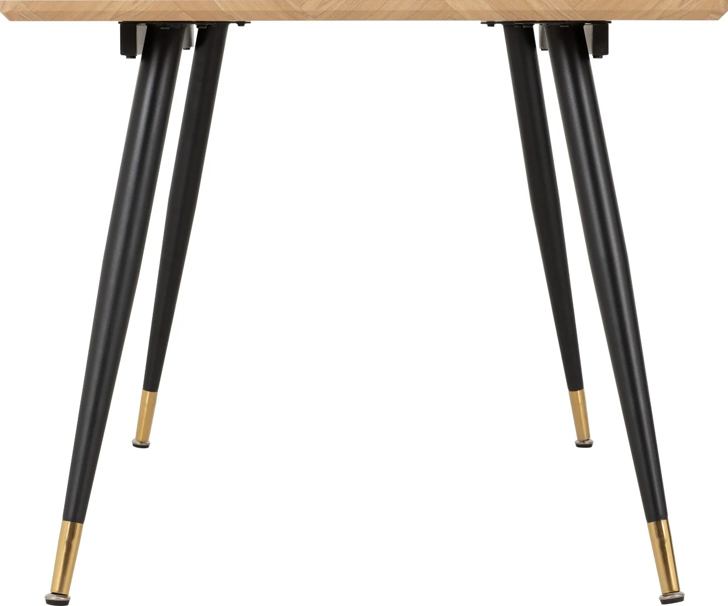 Hamilton Large Dining Set with Athens Chairs in Medium Oak Effect - Black & Grey Faux Leather - Image 7