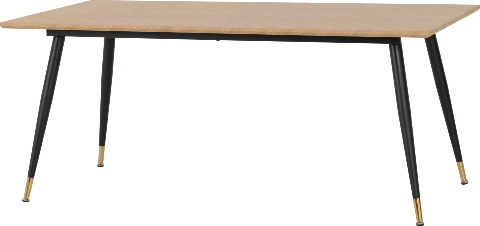Hamilton Large Dining Set with Avery Chairs – Medium Oak Effect Table & Sapphire Blue Velvet - Image 6