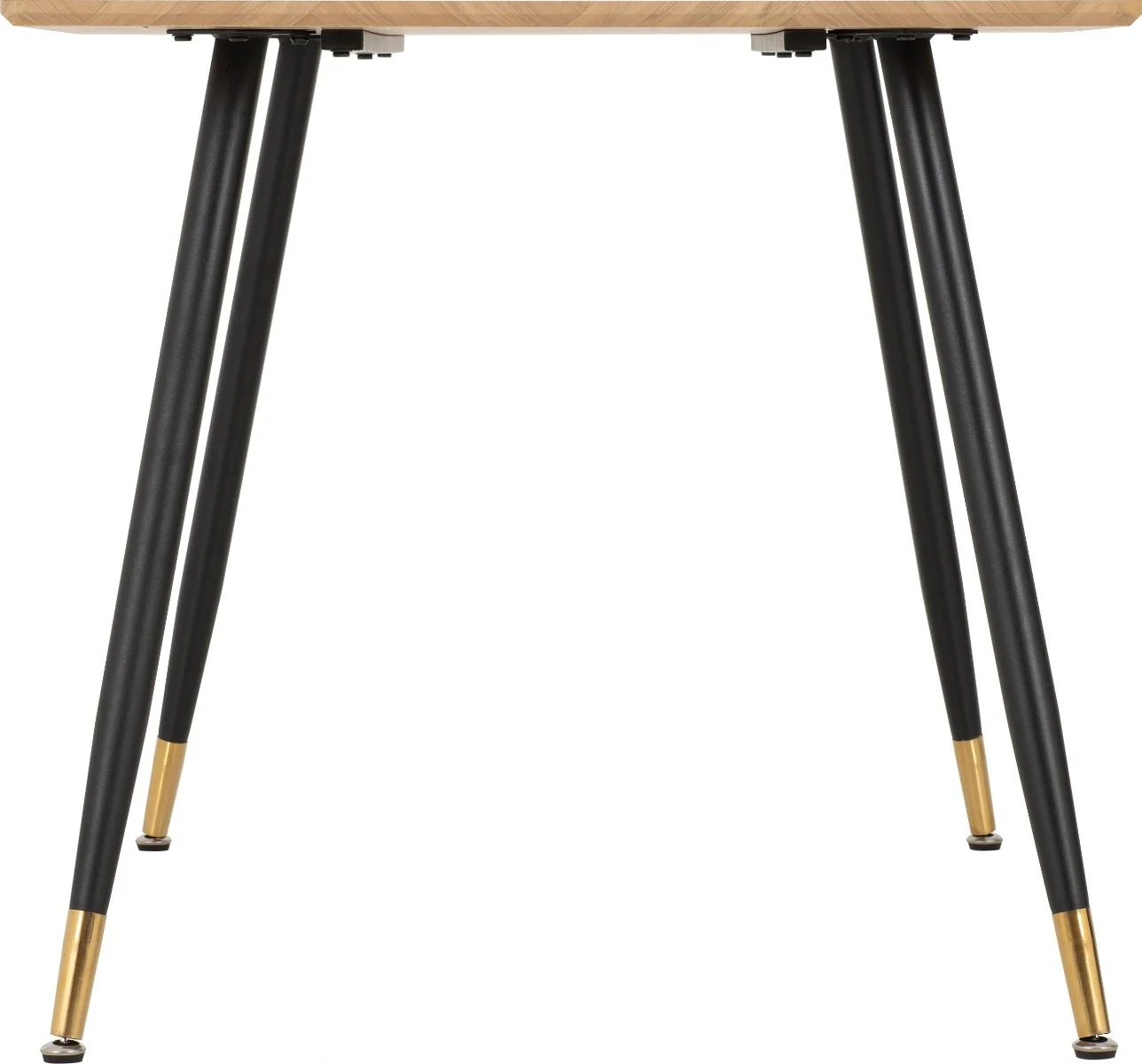 Hamilton Medium Dining Set with Avery Chairs in Medium Oak Effect - Black & Sapphire Blue Velvet - Image 6