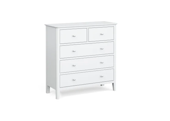 Hampstead White Chest of Drawers - 2 Large & 3 Small Drawers - Image 2