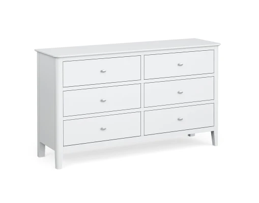 Hampstead White Wide Chest with Six Drawers - Image 2