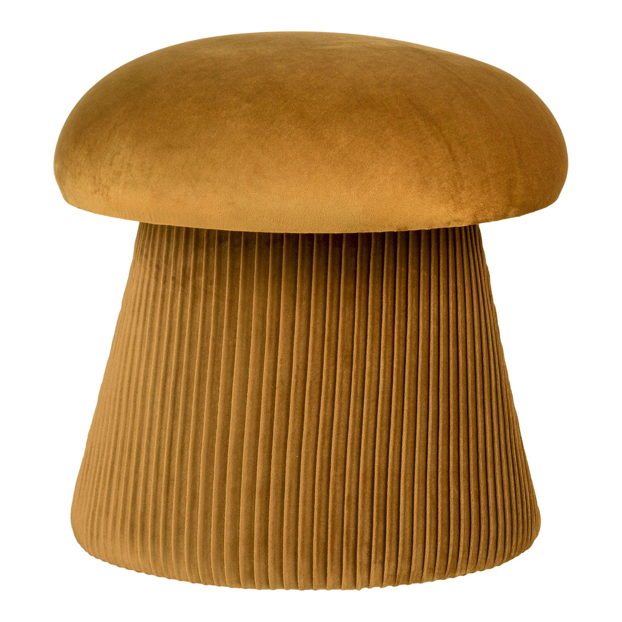 Hampton Pouf – Ocher Fabric Accent Seat - Image 3
