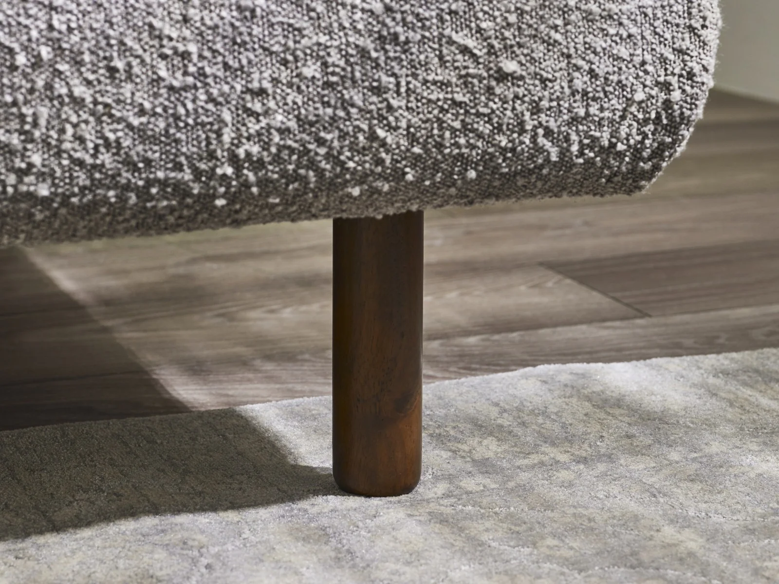 Hannah Double Bed 135cm - Grey Boucle - Image 5