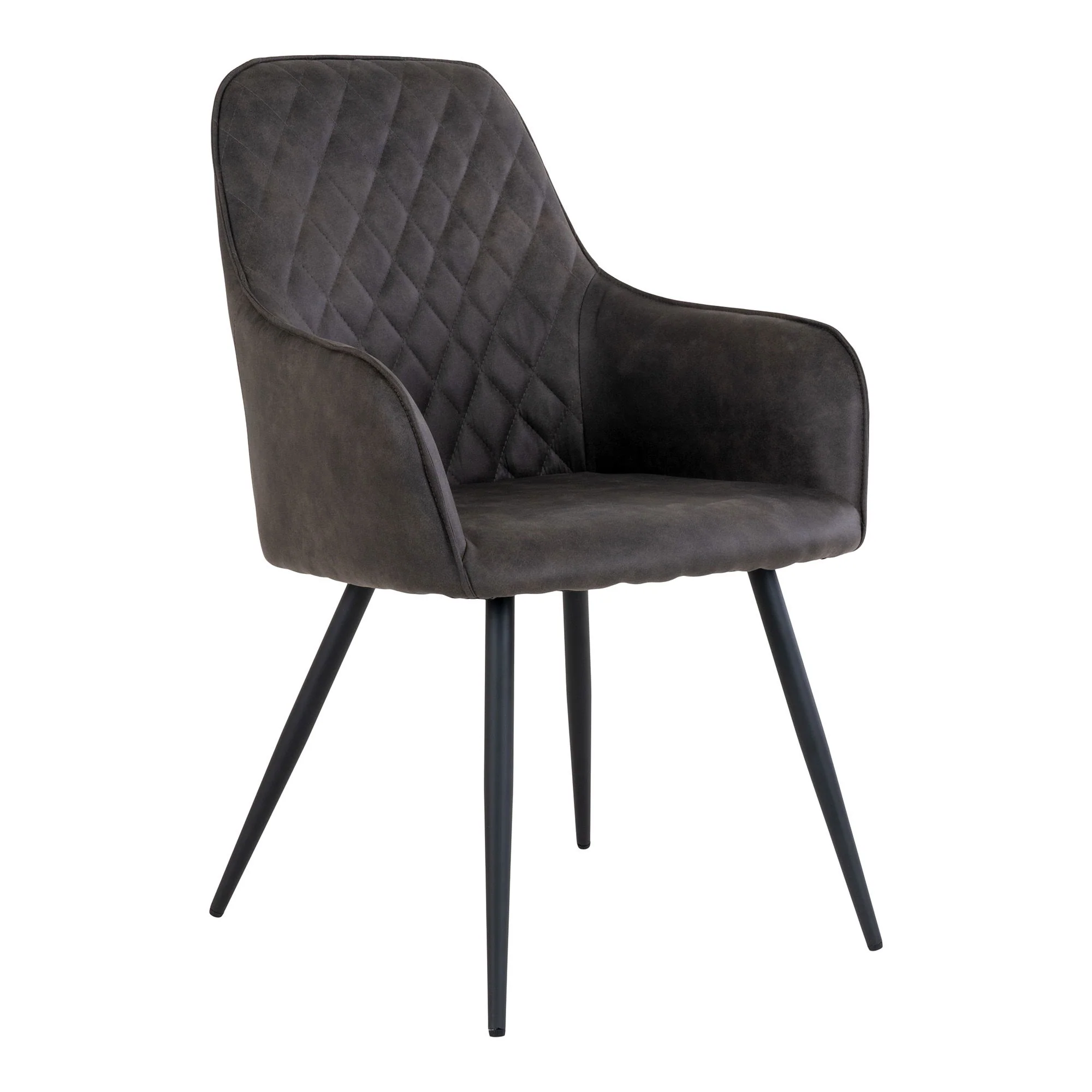Harbo Dining Chair Option 9 – Grey Microfiber with Steel Frame - Image 3