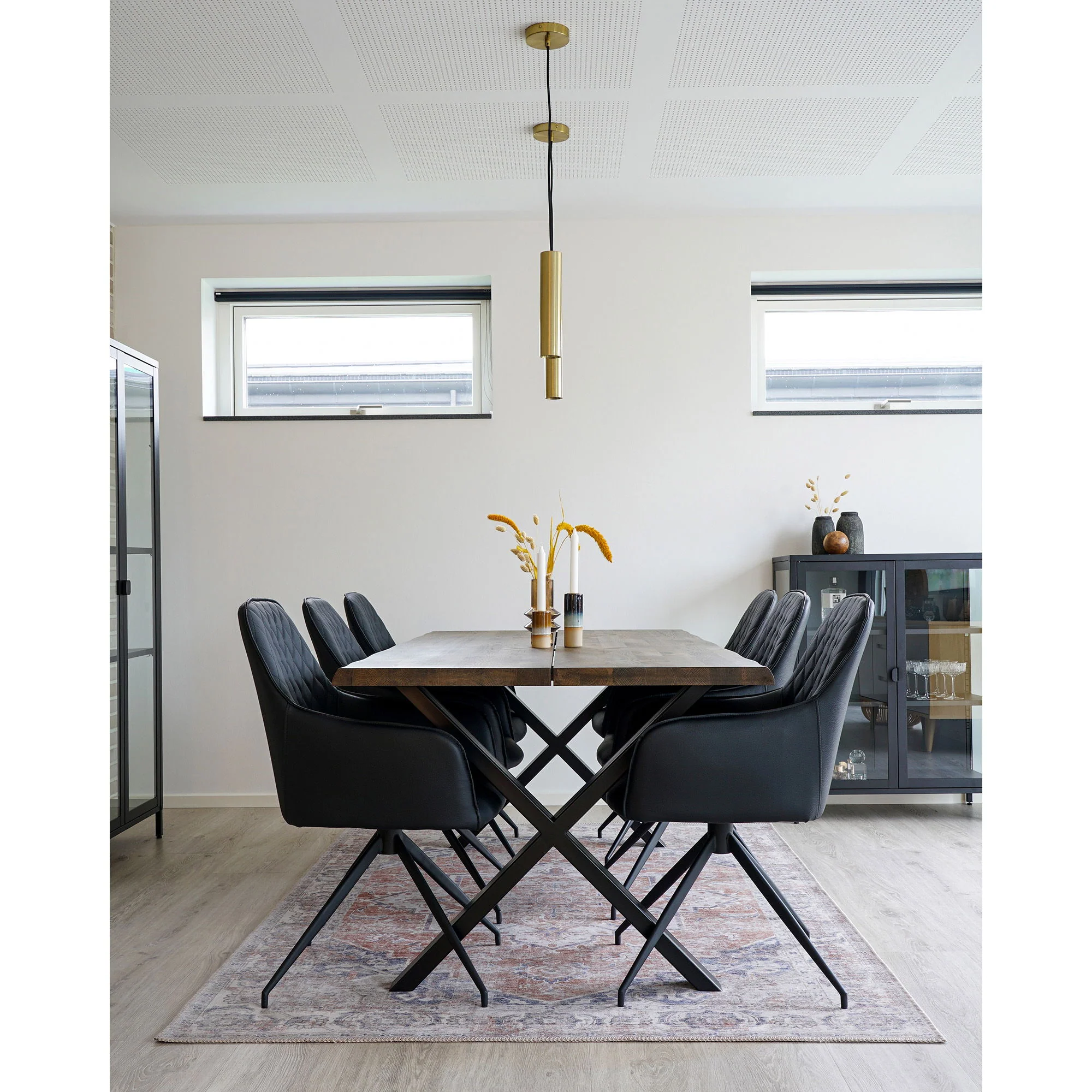 Harbo Dining Chair – Swivel Option with Black Finish