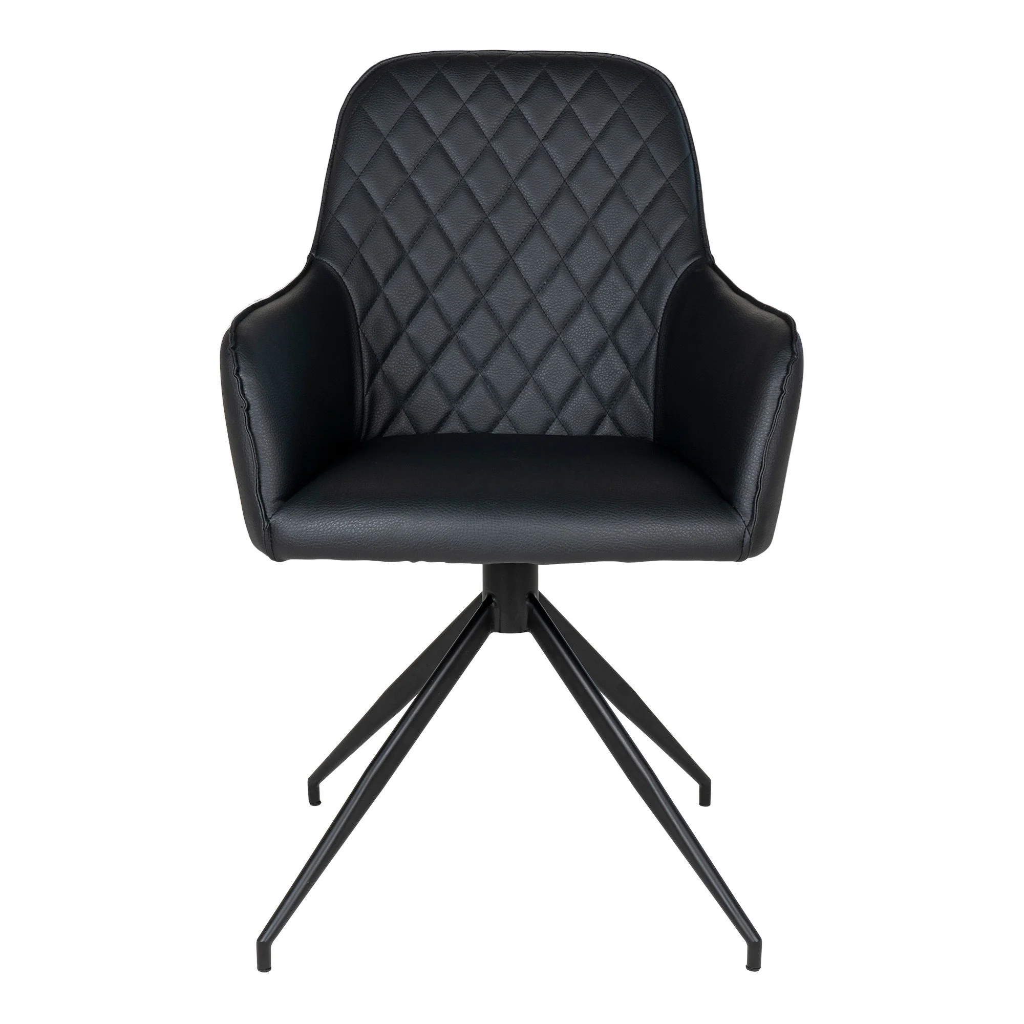 Harbo Dining Chair – Swivel Option with Black Finish - Image 2
