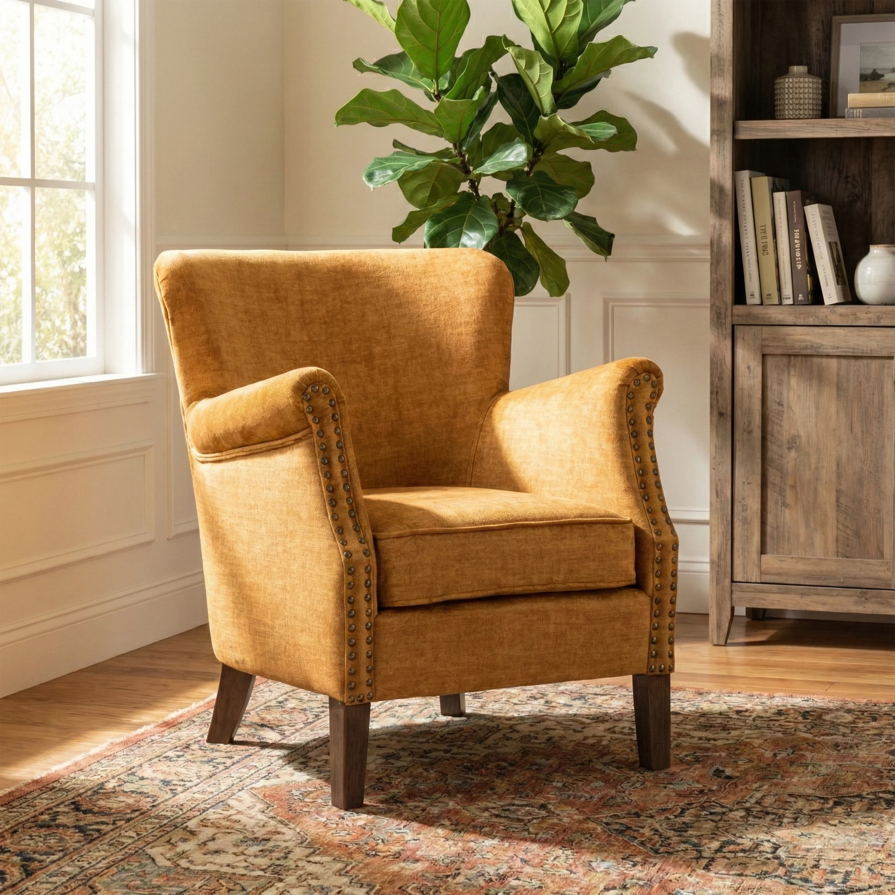 Harlow Armchair Vogue – Amber Fabric Accent Chair