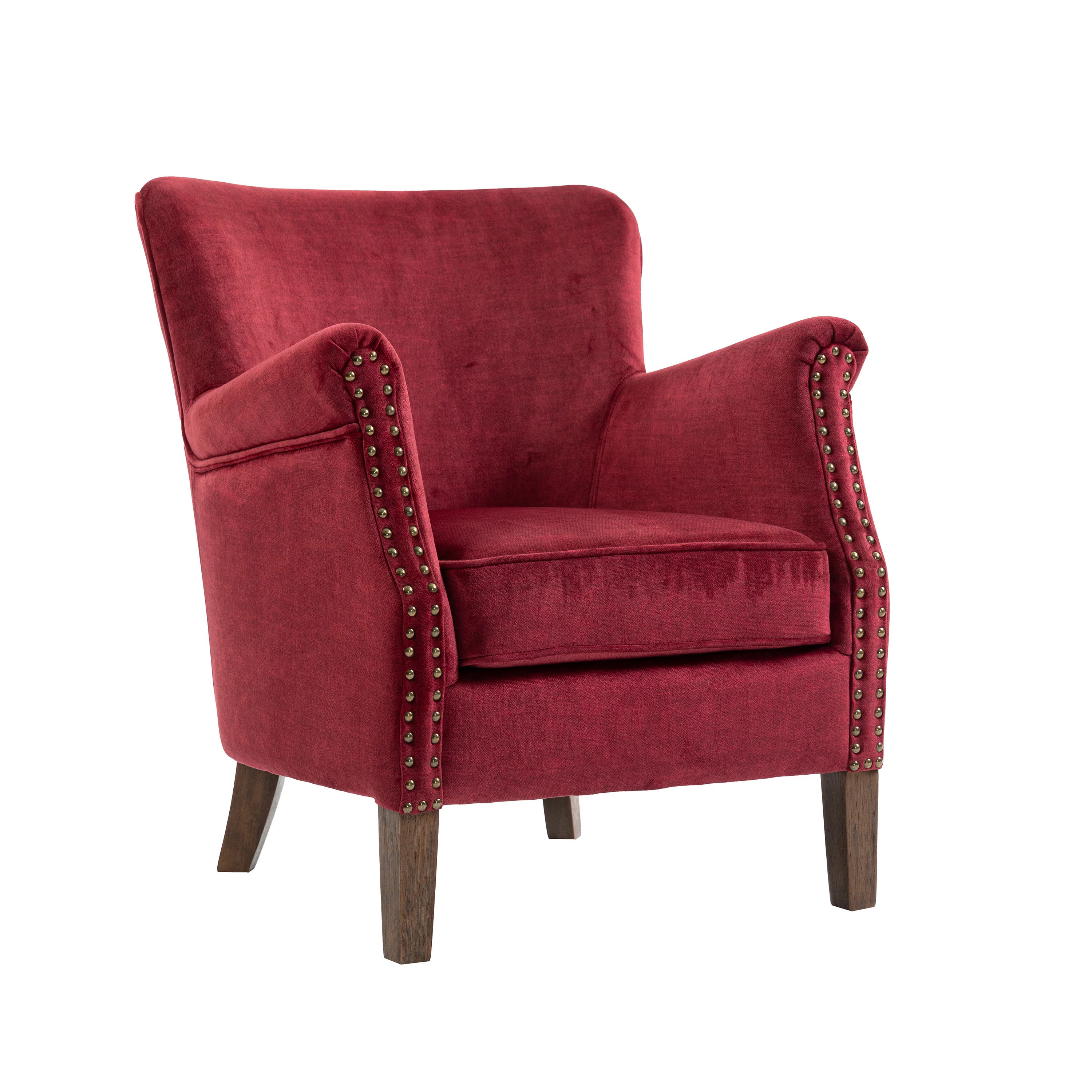 Harlow Armchair Vogue – Bordeaux Fabric Accent Chair - Image 3