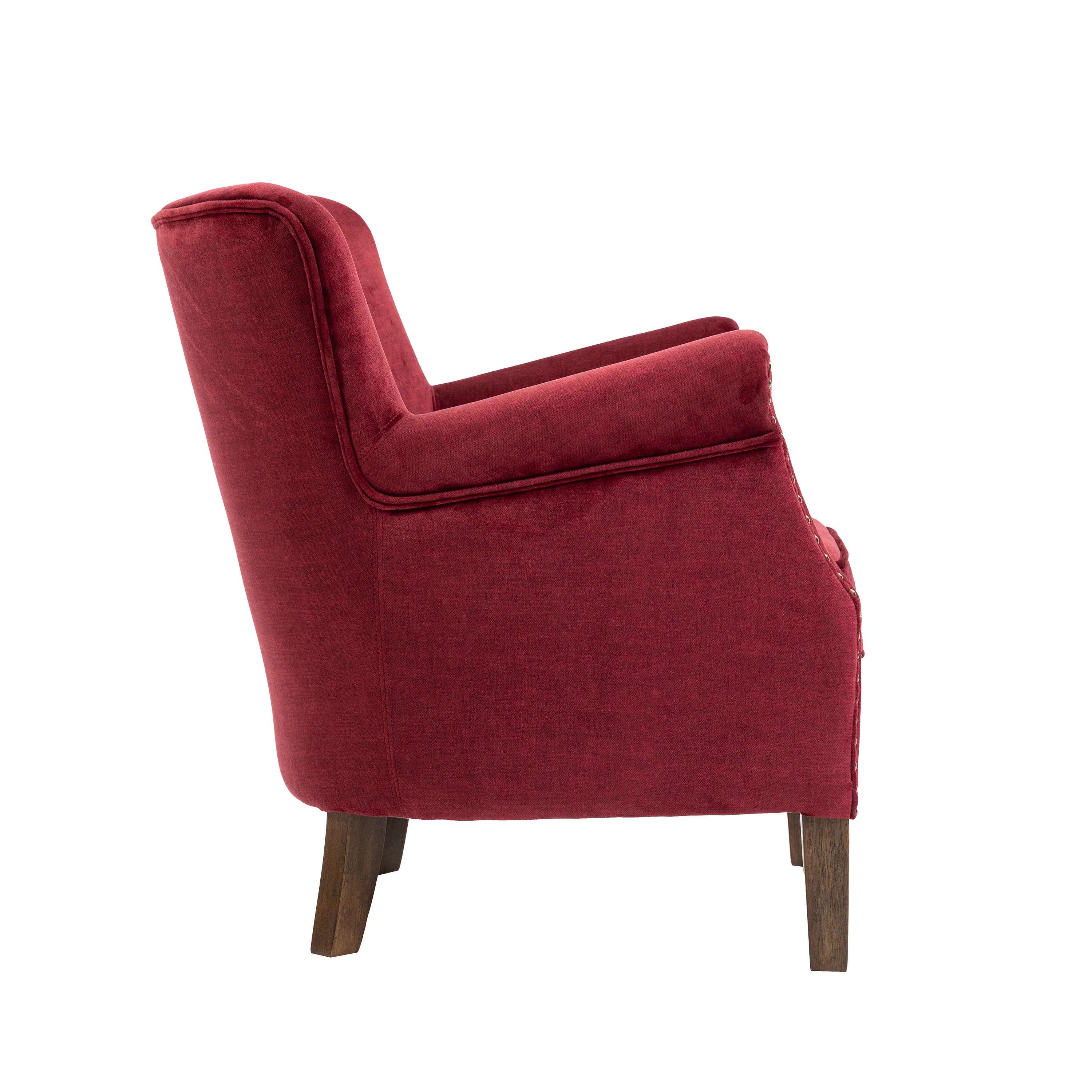 Harlow Armchair Vogue – Bordeaux Fabric Accent Chair - Image 4