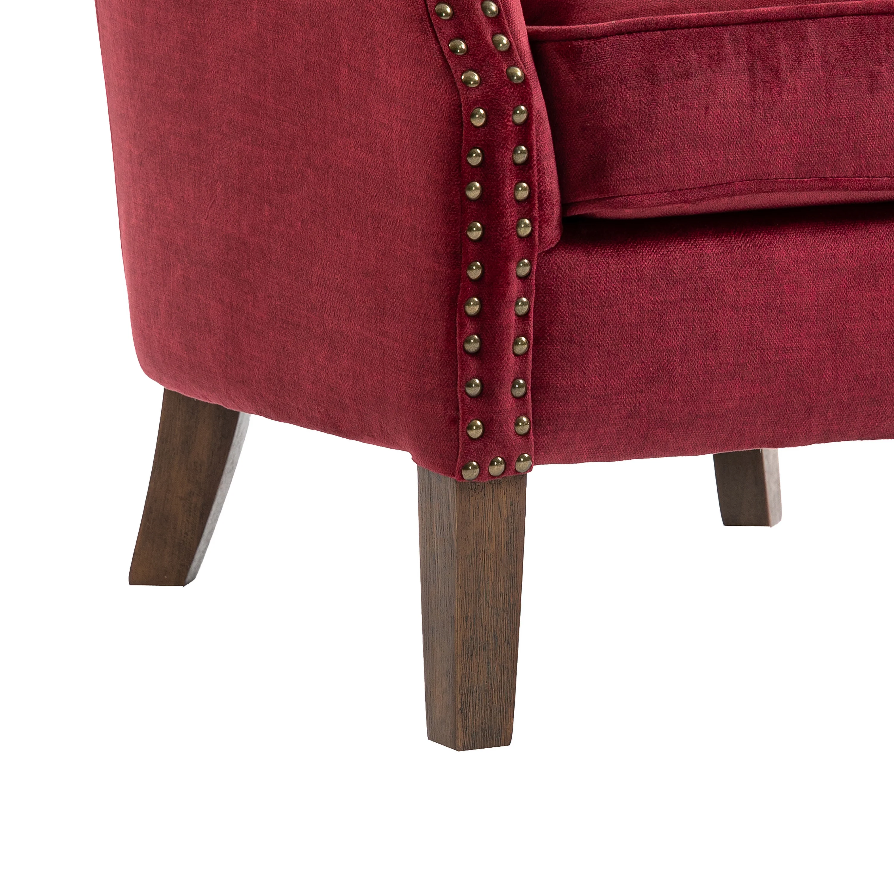 Harlow Armchair Vogue – Bordeaux Fabric Accent Chair - Image 7