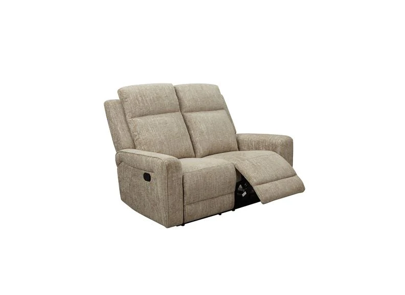 Harper Manual Reclining 2RR Sofa – Off-White Chenille Fabric - Image 3