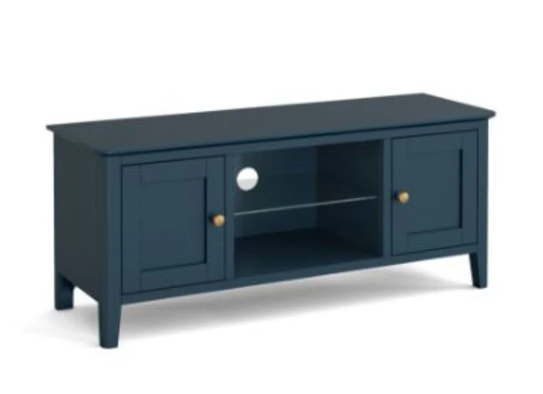 Harrowgate Large TV Stand – Midnight Blue with Shelf & Cupboards 1200mm
