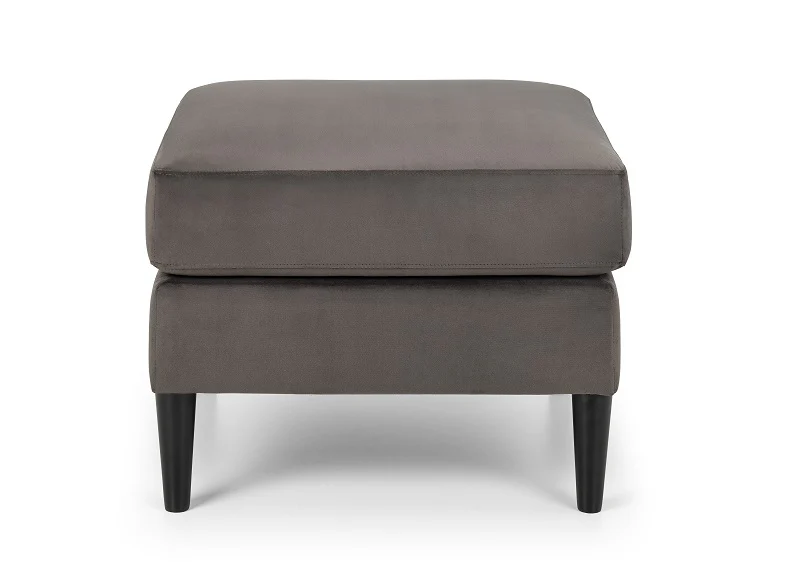 Hayward Grey Velvet Ottoman - Image 4