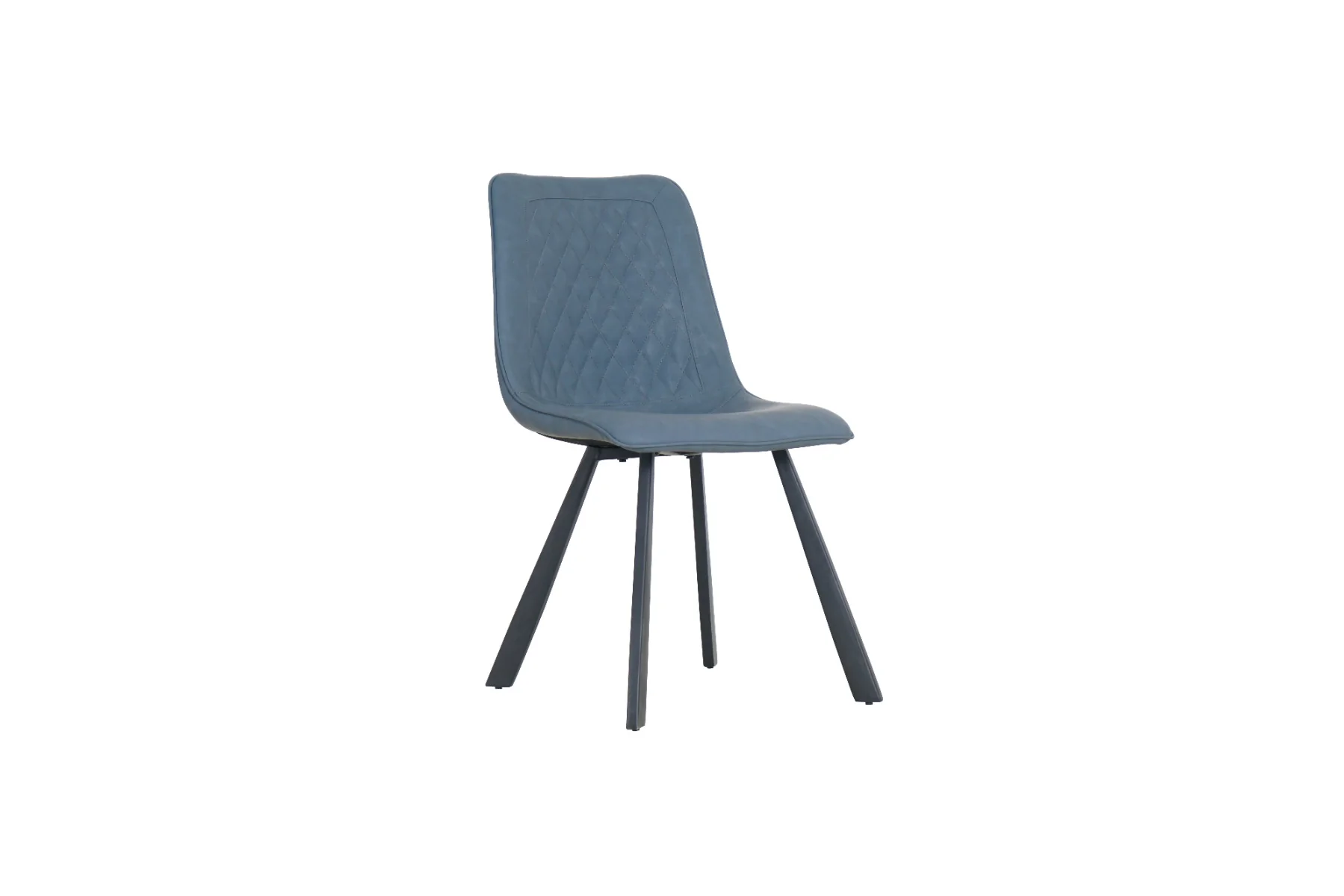 Retro Skylight Blue Dining Chair – Ergonomic Comfort 430mm