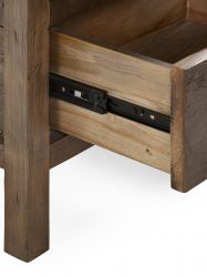 Heritage 3 Drawer Bedside – Distressed Reclaimed Wood with Industrial Style - Image 4