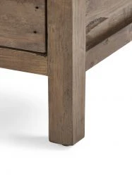 Heritage 3 Drawer Bedside – Distressed Reclaimed Wood with Industrial Style - Image 7