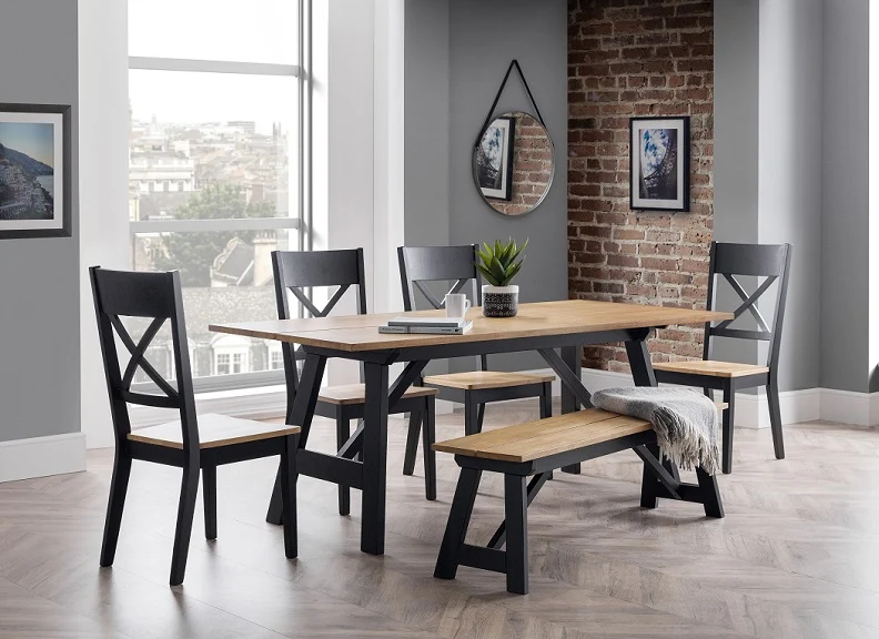 Hockley Black & Oak Dining Set - Image 13